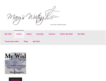 Tablet Screenshot of maryswriting.com